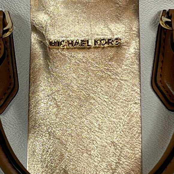 Michael Kors Gold and White leather satchel bag - Picture 9 of 12